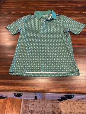 chubbies Teal masters micro print cocktails and pimento Polo medium
